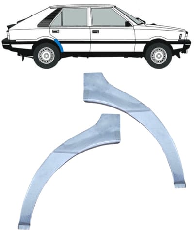Reparatiepaneel achterspatbord voor FSO Polonez 1978-2002 / Links + Rechts / Set