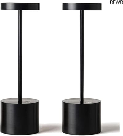 RFWR® Snoerloze Tafellamp met Oplaadbare Batterij, IP54 Waterdicht, 3 Kleurmodi en Traploos Dimmen voor Binnen en Buiten