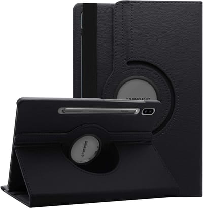 Hoes Geschikt voor Samsung Galaxy Tab S10 FE / S10 Lite / S9 FE / S9 hoes Zwart – Hoes Geschikt voor Samsung Galaxy Tab S10 FE / S10 Lite / S9 / S9 FE tablet hoes – 360° draaibaar bookcase - Ntech