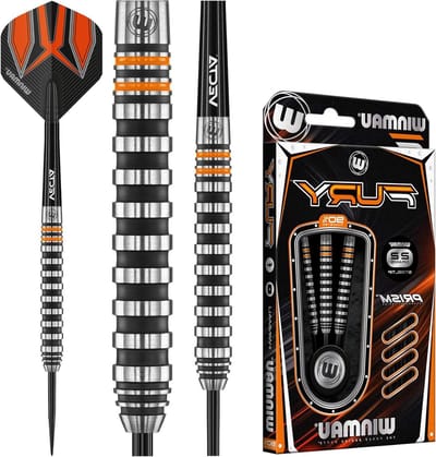 22-28 Gram Tungsten Dartpijlen met Prisma Flights en Vectaschachten - Fury Dartpijlen