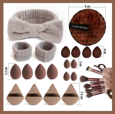 Make-Up Set - Make-Up Brushes - Beauty Blenders - Make-Up Accessory Package - Beauty Blender - Make-Up Accessories - Powder Puff Triangle - Cosmetics