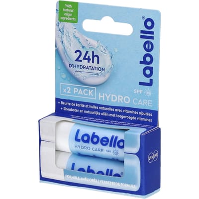 Labello Hydrocare SPF15 - Lippenbalsem - Droge Lippen - Lipverzorging - Vochtinbrengend - Hydratatie - Voordeelverpakking - 2 stuks