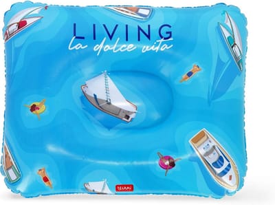 Opblaasbaar Kussen - Reiskussen Strandkussen - Comfortabel Ontspannen - Zachte Velours Achterkant - 45 x 36 cm - Multicolor