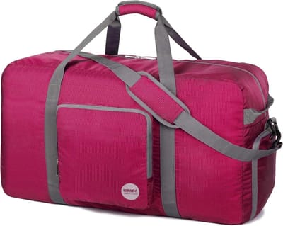 Opvouwbare reistas, 60-100 liter, superlichte reistas voor bagage, sport, fitness, waterdicht nylon, roze, 120l
