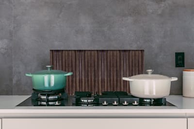 Spatscherm keuken 70x30 cm - Kookplaat achterwand Golfplaat - Roest print - Industrieel - Patronen - Muurbeschermer - Spatwand fornuis - Hoogwaardig aluminium