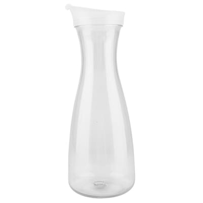 Bouteille à Jus Transparente en Acrylique 1600 ml Pichet à Eau Pichet à Jus Glacé avec Couvercle pour Bar Usage Domestique L