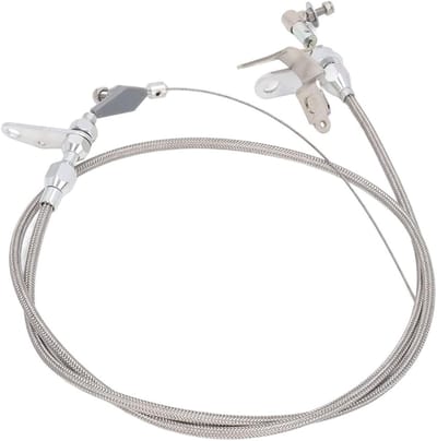 Gaskabel Kickdown - Kickdownkabel Transmissie - Soepele Werking - Roestvrij Staal - 158 cm - Zilver