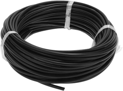 Volledig geïsoleerd aardingsdraad van 30 m, zacht ommanteld, zwart, TC 18 AWG, 2 geleiders voor veilige elektrische verbindingen
