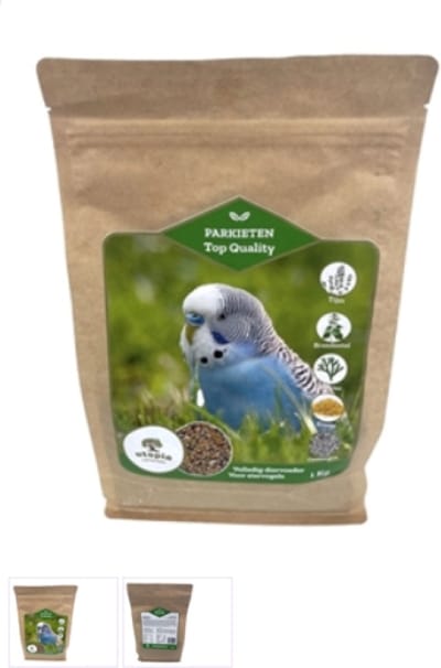 Vogelvoer Parkieten Utopia - Premium Met Tijmpoeder - 1 kg Complete Voeding