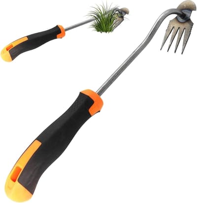 Onkruidverwijderaar Handgereedschap - Paardenbloemsteker Distelsteker - Effectief Onkruid Wieden - Ergonomische Rubberen Greep - 35 cm Lengte