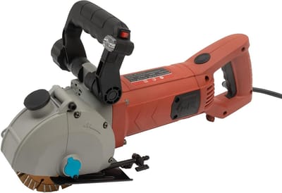 Wall Groove Cutter with Leakage Protection, 4800 W, Electric Slotted Cutter, 6200 RPM, Wall Groove Cutting Machine with 5 Blades and Water Pump for Construction, Decoration, Demolition