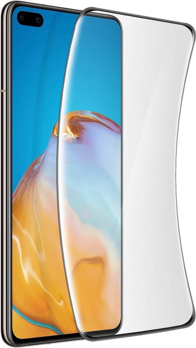 Force Case, Screenprotector geschikt voor Huawei P40 - Oleophobic 2.5D, Transparant zwart