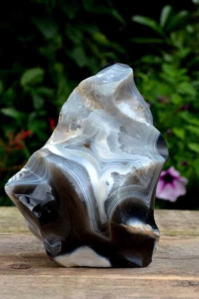 Orka vlam Agaat sculptuur - 1423 gram
