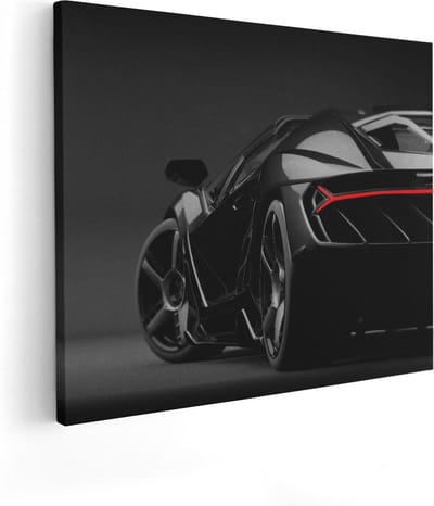 Artaza Canvas Schilderij Auto - 100x80 cm - Groot - Wanddecoratie Sportauto - Muurdecoratie Mancave - Kamer Accessoires Modern