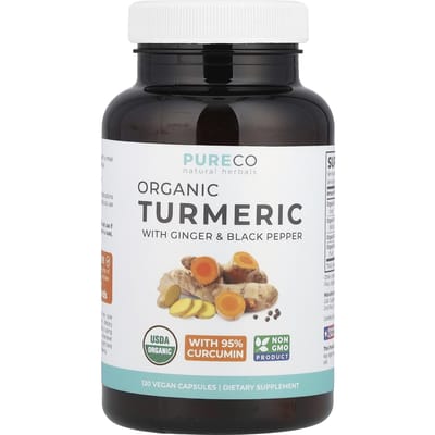 Curcuma Bio, Gingembre & Poivre Noir, 120 Capsules Végétales
