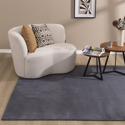 NATURL. Zacht laagpolig vloerkleed - Cozy Antraciet - 200x270cm