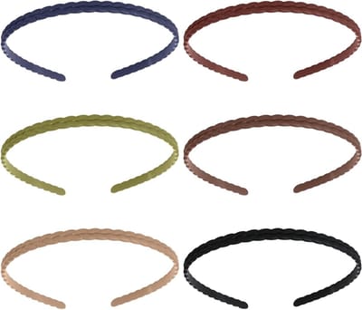 Set van 6 dames haarbanden in aardetinten, eenvoudig en stijlvol, gevlochten ontwerp, fluwelen uitstraling, dunne hoofdband voor bruiloften en vintage looks