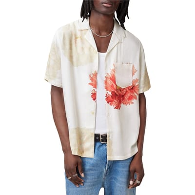 AllSaints Fleur Ss Shirt Black Taglia: S | Camicie Casual Outlet | Uomo | Nero