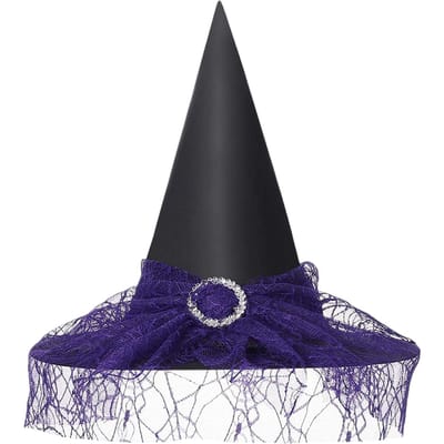 Halloween Heksenhoed Eng Griezelig Breedgerande Puntmuts Halloween Cadeau voor Mannen Vrouwen Kinderen Halloween Kostuum Cosplay Feest Festivals Decoratie