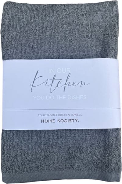Home Society Keukendoek 2 stuks Grijs