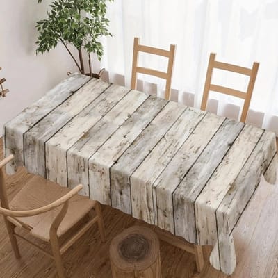 Rustiek Houten Planken Patroon Rechthoekige Tafelkleed voor Tafeldecoratie Feest Waterdicht Herbruikbaar Tafelkleed voor Tafel Keuken Eetkamer 140x180cm