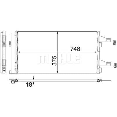 Condensator, airconditioner MAHLE AC 363 000S