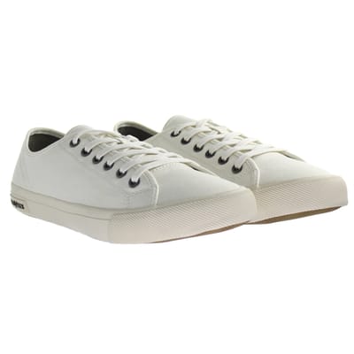 Seavees Monterey Standaard Katoen Canvas Off White Heren Sportschoenen