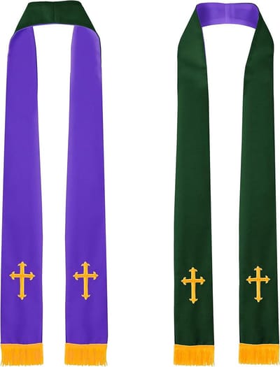 Kerk Koor Stola - Religieuze Sjaal - Ceremoniële Gelegenheid - Omkeerbaar Ontwerp - 229 cm - Meerdere Kleuren