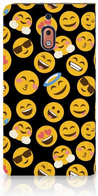 Nokia 2.1 2018 Hoesje met Magneet Emoji