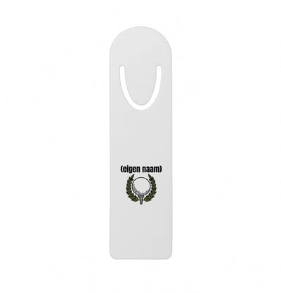 Hacebo® - golfbal met eigen naam metalen boekenlegger - Golf - golfers - leuk cadeau voor iemand die houdt van golfen - cadeau - kado Bladwijzer boekenleggers - 12.7 cm x 3.2cm