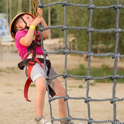 Veiligheidsnet Kinderen - Klimtouw Speelplaats - Buiten Spelen - Sterke Polyamide Vezel - 1x1 Meter