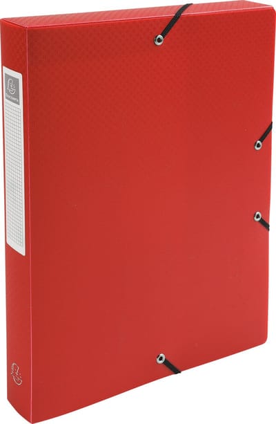 Exacompta 8x Klasseerdoos PP 7/10de Rug 40mm - A4 - Rood - 59785E