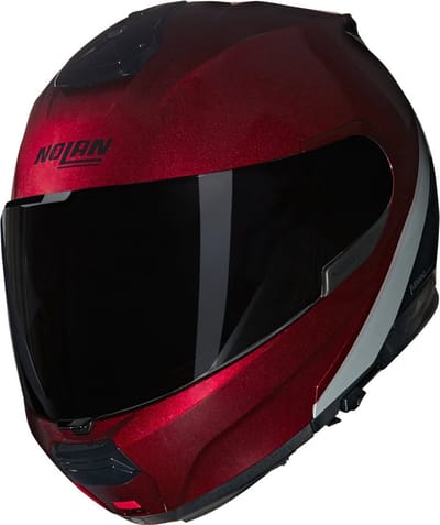 Nolan N100-6 Verniciatura Speciale 341 Visceraal Rood Zwart Glossy Systeemhelm - Maat XL - Helm