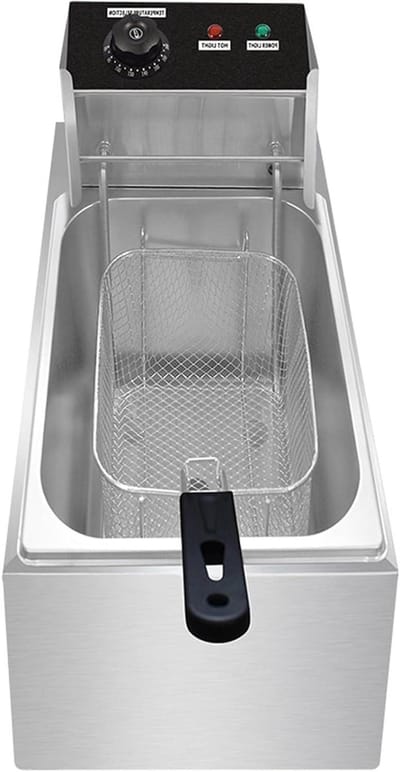 Elektrische Frituurpan - Keuken Frituur - Thuis Gebruik - Instelbare Temperatuur - 4 Liter Tank - Zilver