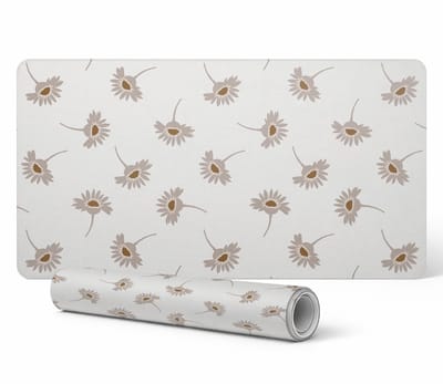 Elegante decoratieve bureauonderlegger met retro bloemenpatroon 120x60 cm