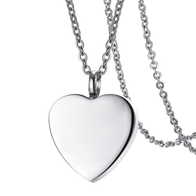 Fako Bijoux® - Ashanger / Assieraad - Hart - RVS - Staal - Zilverkleurig
