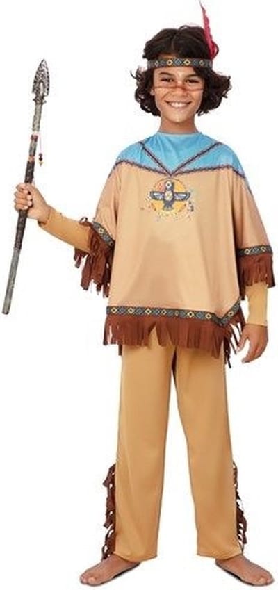 Indianen Jongen Verkleedset 4-Delig Lonato - 5-6 jaar