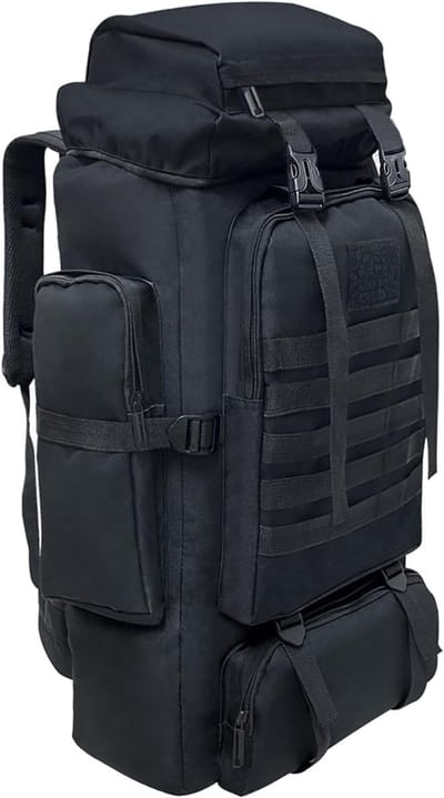 Famanu - 80l 100 Liter Camping Wandelen Rugzak, Grote Rugzak Mannen, Waterdichte Rugzak Voor Mannen Vrouwen, Lichtgewicht Molle Rugzak Outdoor Reizen Daypacks
