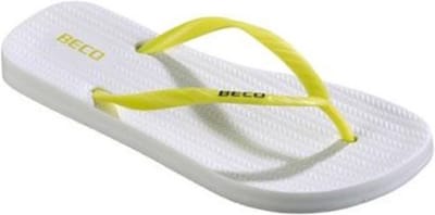 BECO Teenslippers - Dames - Eva - Wit/geel - Maat 42