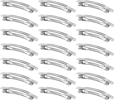100x Doe-Het-Zelf Haarspeldjes Zilver Metaal 8 cm - Blanco Kappersaccessoires