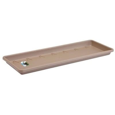 ELHO Soucoupe Barcelona Balconniere 50 - L16,7 x l45,5 x H3 cm - Taupe - Plastique
