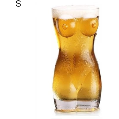 Verres à shot en forme de corps Dame et Homme Forme de corps Tasse en verre pour Vodka Whisky Bière A orange
