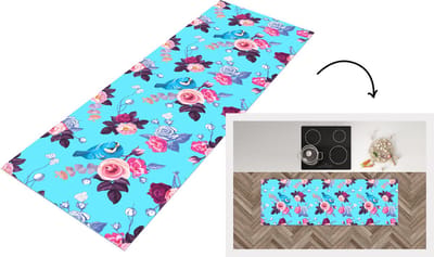 Keukenloper - Loper keuken - Vogel - Bloemen - Patronen - 150x50 cm - Keukenloper vinyl