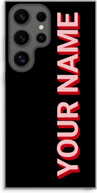 Gepersonaliseerd - Case Company® - Hoesje geschikt voor Samsung Galaxy S24 Ultra hoesje - Namecase - Soft Cover Telefoonhoesje - Bescherming aan alle Kanten en Schermrand