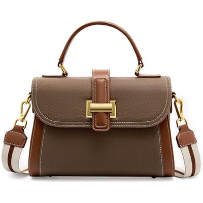 Toplaag Koeienhuid Tas Hoge Kwaliteit Mode Handtas Crossbody Tas Niche Licht Luxe Schoudertas Veelzijdig Leer Dames brown