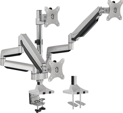 LogiLink Triple monitor mount 13-32" aluminum 2x gas spring