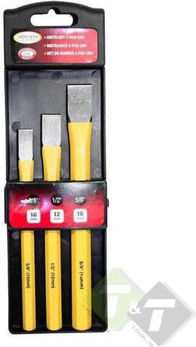 Beitel set, 3 delig, 10mm, 12mm, 16mm