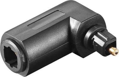 Haakse digitale optische Toslink audio adapter / zwart