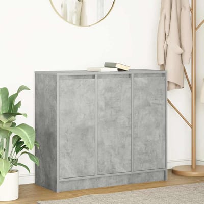 vidaXL - Dressoir - 85x34x76 - cm - bewerkt - hout - betongrijs