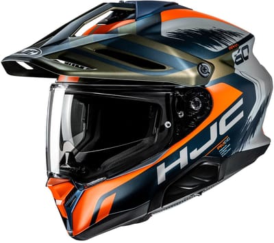 HJC RPHA 60 Quid Zwart Oranje Goud Zilver Adventure Motorhelm - Helm